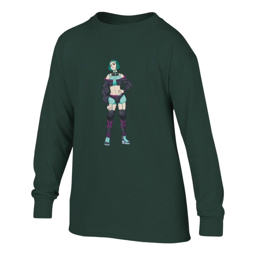 LUNATICA88 – LONGSLEEVETSHIRT for KIDS キッズ用長袖Tシャツ　カーキ