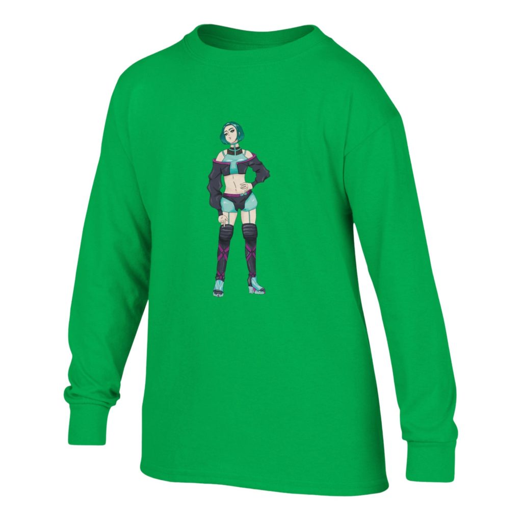 LUNATICA88 – LONGSLEEVETSHIRT for KIDS キッズ用長袖Tシャツ　グリーン