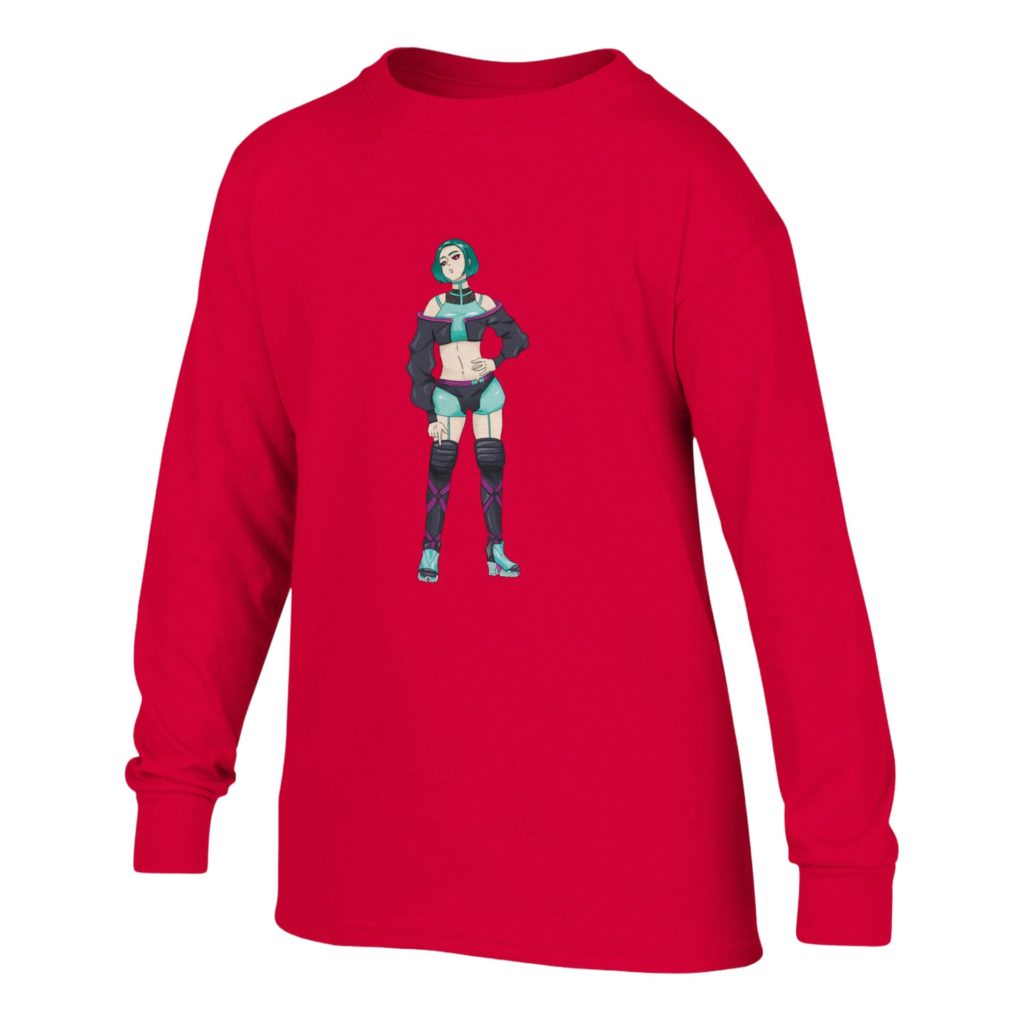 LUNATICA88 – LONGSLEEVETSHIRT for KIDS キッズ用長袖Tシャツ　レッド