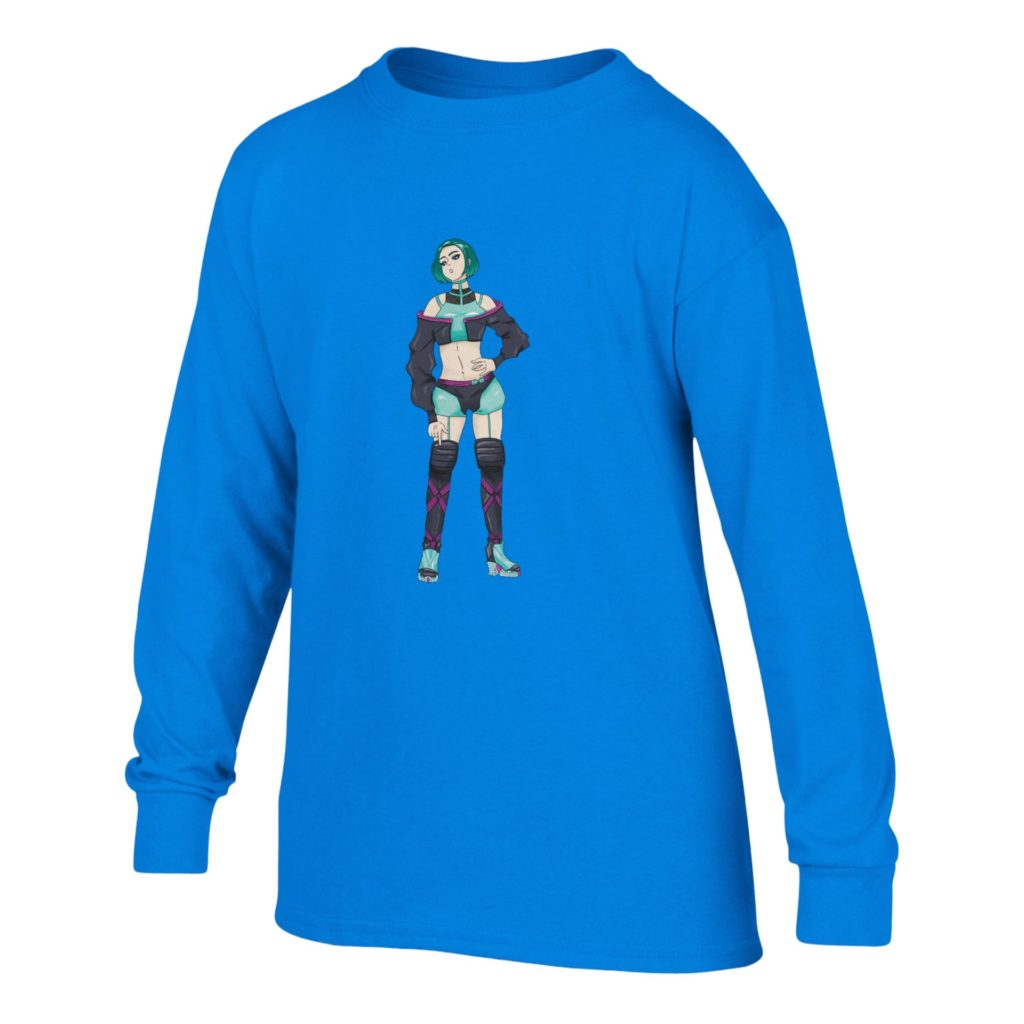 LUNATICA88 – LONGSLEEVETSHIRT for KIDS キッズ用長袖Tシャツ　ブルー