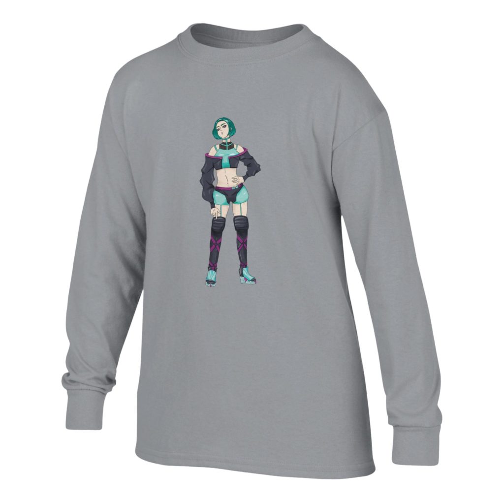 LUNATICA88 – LONGSLEEVETSHIRT for KIDS キッズ用長袖Tシャツ　グレー