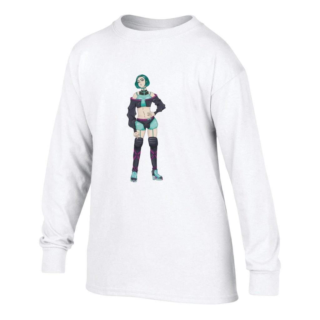 LUNATICA88 – LONGSLEEVETSHIRT for KIDS キッズ用長袖Tシャツ　ホワイト